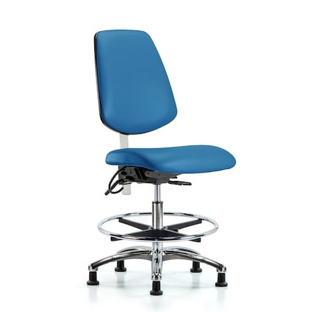 Vin Med Ben Chair, Med, Bk, Blu, CL100/ESD, No Arms, 22