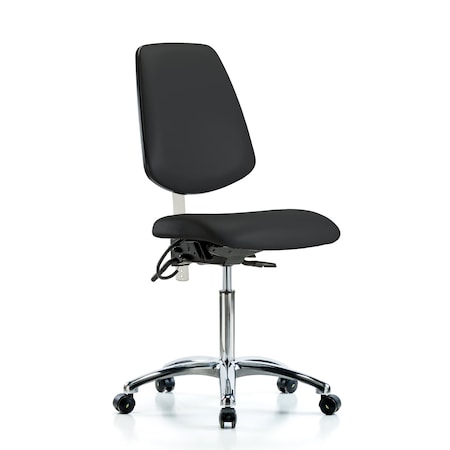 Vin Med Ben Chair, Med, Bk, Blk, CL100/ESD, No Arms, 22