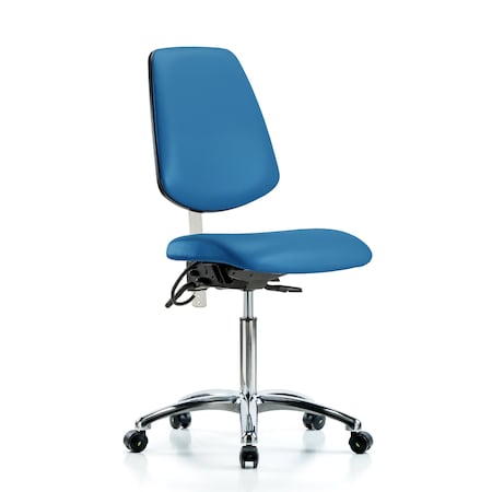 Vin Med Ben Chair, Med, Bk, Blu, CL100/ESD, No Arms, 22