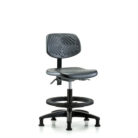 Chair, Poly, Med Bench, BF Glides, No Arms, 19-1/2