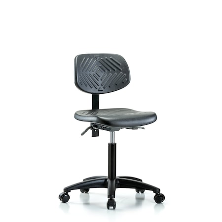 Chair, Poly, Med Bench, Casters, No Arms, 19-1/2