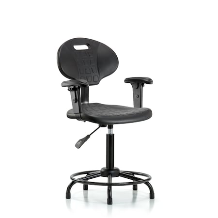 Chair, Poly, Med Bench, RT AA Glides, 6-Way Adjustable, 19-1/2