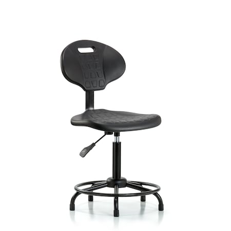 Chair, Poly, Med Bench, RT Tilt Glides, No Arms, 19-1/2