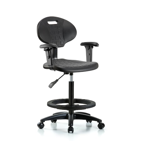 Erie Hi Bench Chair, AA, BF, Casters, 2-Way Adjustable, 23