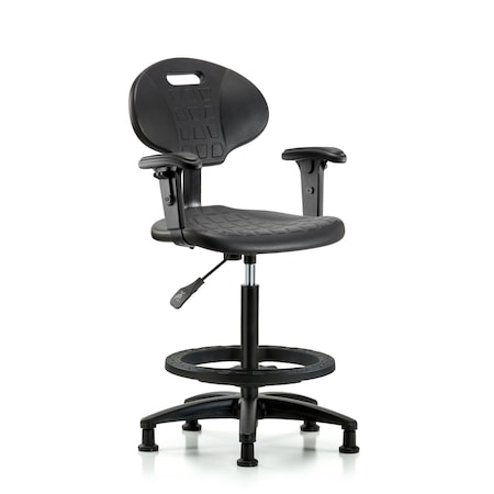 Erie Hi Bench Chair, AA, BF, Glides, 2-Way Adjustable, 23
