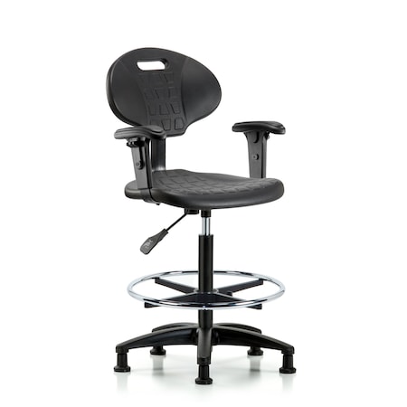 Erie Hi Bench Chair, AA, CF, Glides, 2-Way Adjustable, 23