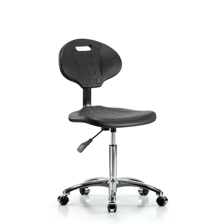 Erie Med Bench Chair, Chrome, Casters, No Arms, 20
