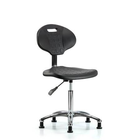Erie Med Bench Chair, Chrome, Glides, No Arms, 19