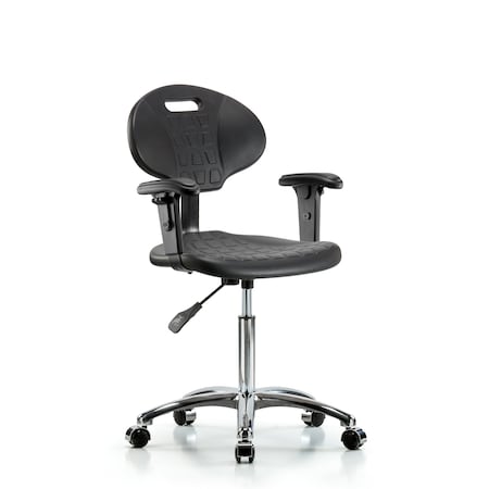 Erie Med Bench Chair, Chrome, AA, Casters, 2-Way Adjustable, 20
