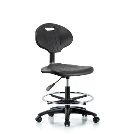 Erie Med Bench Chair, CF, Casters, No Arms, 19