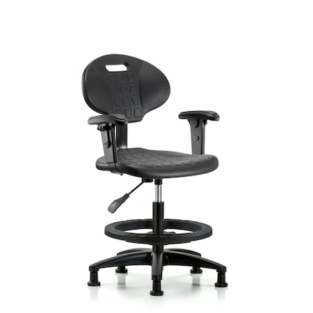 Erie Med Bench Chair, AA, BF, Glides, 2-Way Adjustable, 19