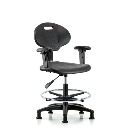 Erie Med Bench Chair, AA, CF, Glides, 2-Way Adjustable, 19