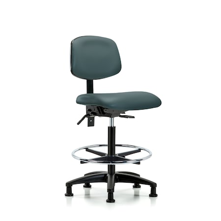 Chair, Fab, Med Bench, RT Tilt AA Cast, Bur, No Arms, 26