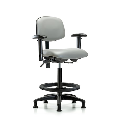 Chair, Fab, Hi Bench, Tilt BF Casters, Nav, 6-Way Adjustable, 26