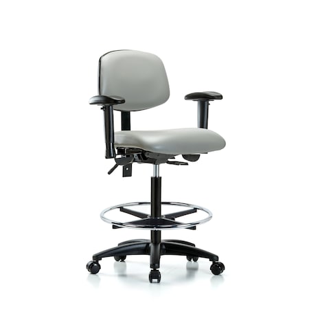 Chair, Fab, Med Bench, Tilt AA CF Glide, Blk, 6-Way Adjustable, 26