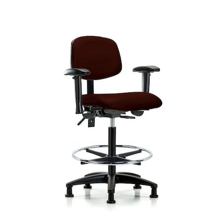 Chair, Fab, Med Bench, Tilt BF Glides, Bur, 6-Way Adjustable, 26