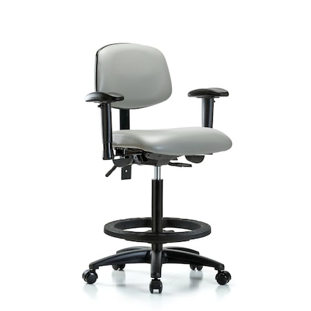Chair, Poly, Med Bench, BF Casters, 6-Way Adjustable, 26