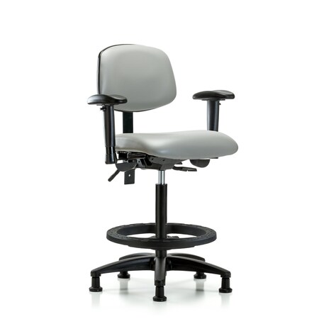Chair, Wood, Med Bench, CF Casters, 6-Way Adjustable, 26