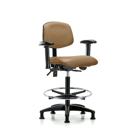 Chair, Poly, Med Bench, Chrome Tilt CF Glid, 6-Way Adjustable, 26
