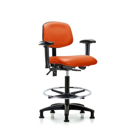 Chair, Poly, Med Bench, Chrome Tilt Glides, 6-Way Adjustable, 26