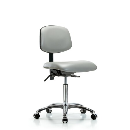 Chair, Vin, Med Bench, Chr Tilt Casters, Dov, No Arms, 22
