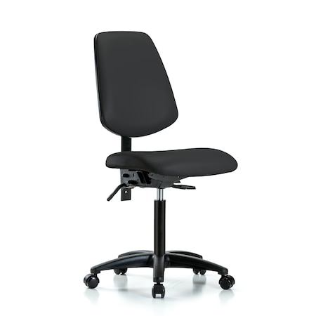 Vinyl, Polyurethane Foam, Black, 22