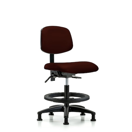 Chair, Vinyl, Med Bench, BF Glides, Burg, No Arms, 22
