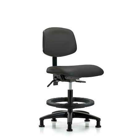 Chair, Vinyl, Med Bench, BF Glides, Gry, No Arms, 22