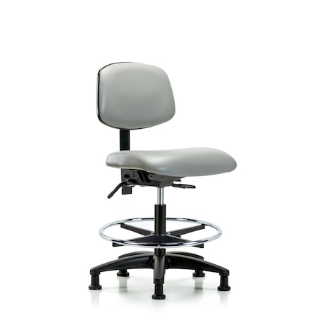 Chair, Vinyl, Med Bench, CF Glides, Dov, No Arms, 22