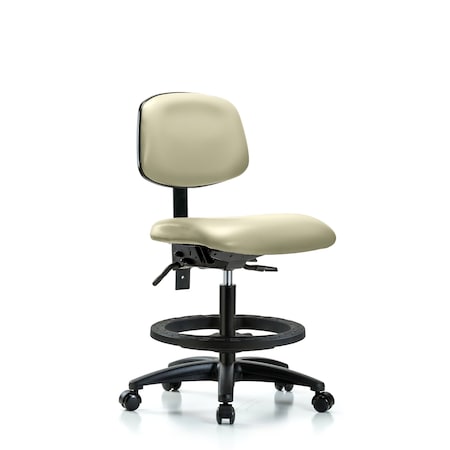 Chair, Vin, Med Bench, Tilt BF Casters, Wht, No Arms, 22