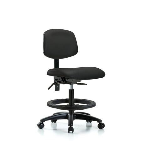 Chair, Vin, Med Bench, Tilt BF Casters, Blk, No Arms, 22