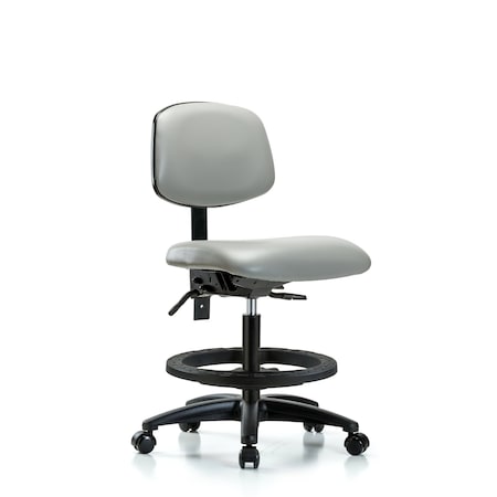 Chair, Vin, Med Bench, Tilt BF Casters, Dov, No Arms, 22