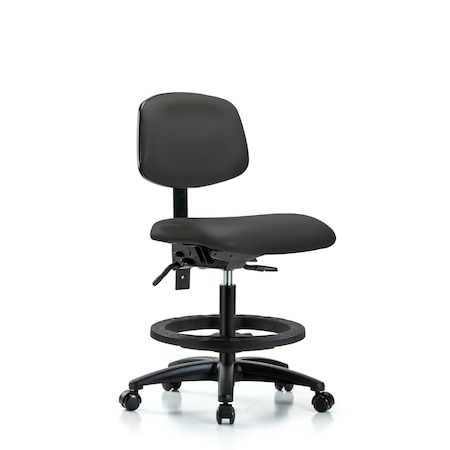 Chair, Vin, Med Bench, Tilt BF Casters, Gry, No Arms, 22