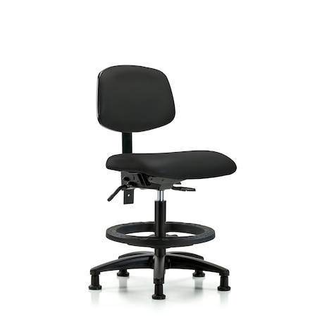 Chair, Vinyl, Med Bench, Tilt BF Glides, Blk, No Arms, 22