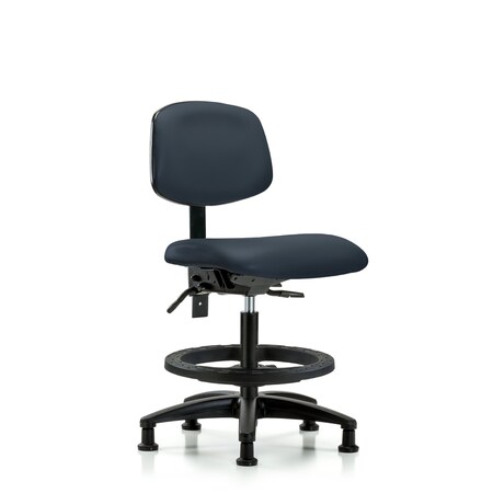 Chair, Vinyl, Med Bench, Tilt BF Glides, Nav, No Arms, 22
