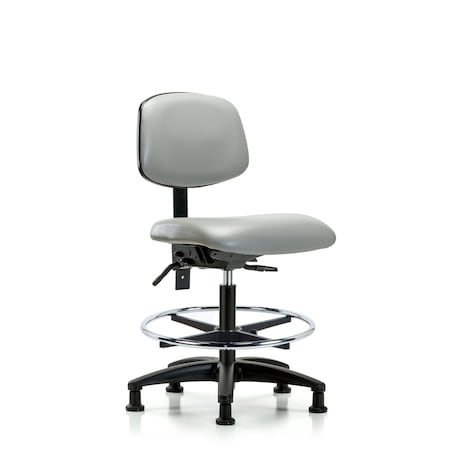 Chair, Vinyl, Med Bench, Tilt CF Glides, Dov, No Arms, 22