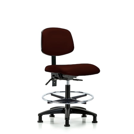 Chair, Vin, Med Bench, Tilt CF Glides, Burg, No Arms, 22