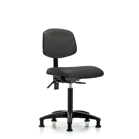 Chair, Vinyl, Med Bench, Tilt Glides, Gry, No Arms, 22