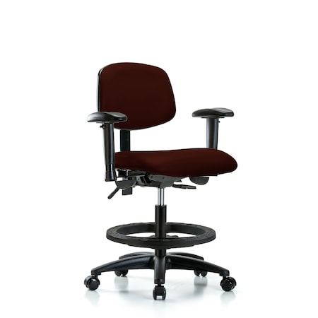Chair, Vin, Med Bench, Tilt AA BF Cast, Burg, 6-Way Adjustable, 22