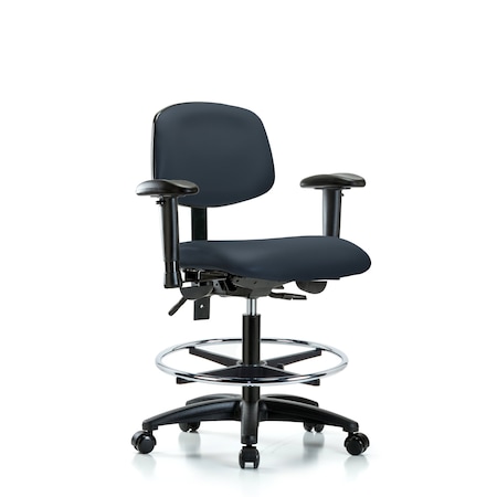 Chair, Vin, Med Bench, Tilt AA CF Cast, Nav, 6-Way Adjustable, 22