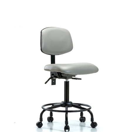 Bench Chair, Viniyl, RT Tilt, Casters, Dov, No Arms, 22
