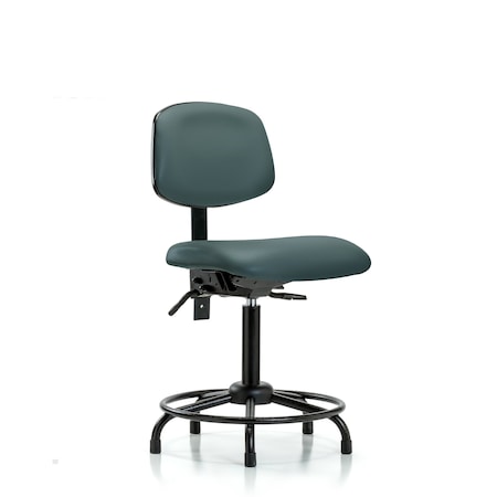 Bench Chair, Vinyl, RT Tilt, Gld, Blu, No Arms, 22