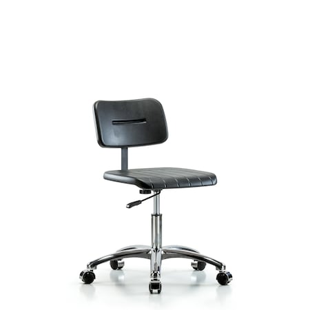 Core Polyurethane Chair Chrome - Desk Height with Casters MPN:BR-BPDHCH-CR-CC