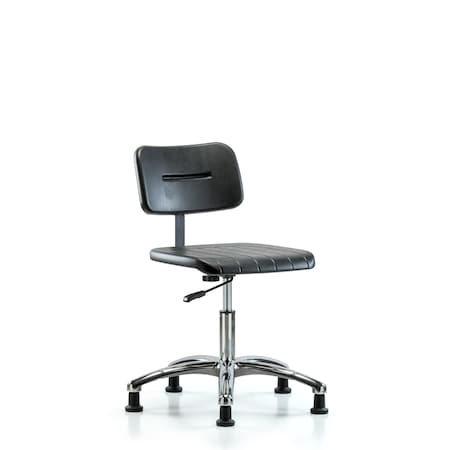 Core Polyurethane Chair Chrome - Desk Height with Stationary Glides MPN:BR-BPDHCH-CR-RG