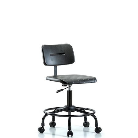 Core Polyurethane Chair - Desk Height with Round Tube Base and Casters MPN:BR-BPDHCH-RT-RC