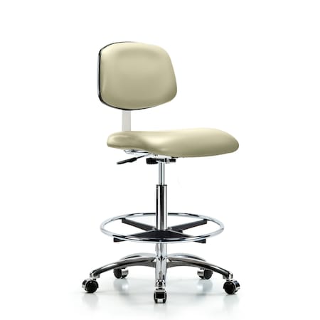 Clean Room Chair Hi Ben Chair, Vin, Chrm, CF, Cast, Wht, CL10, 26