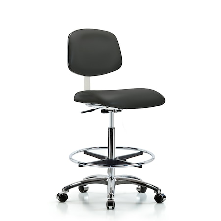 Clean Room Chair Hi Ben Chair, Vin, Chrm, CF, Cast, Gry, CL10, 26
