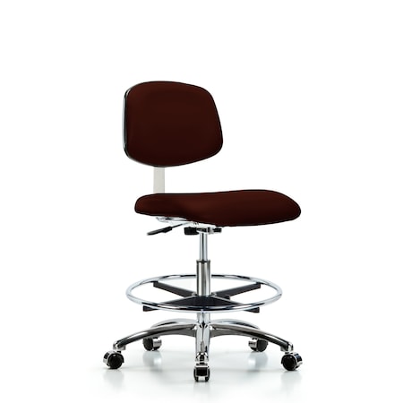 Clean Room Chair Med Ben Chair, Vin, Chrm, CF, Cast, Burg, CL10, 22