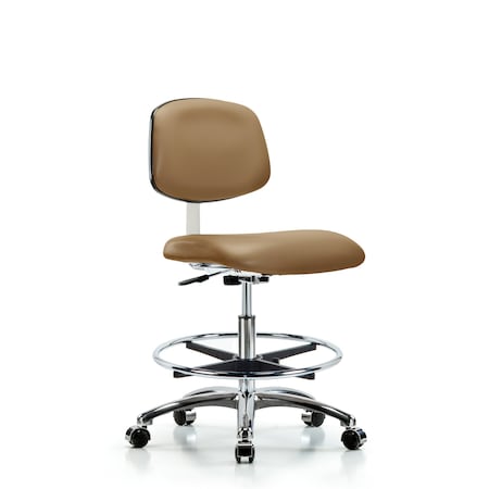 Clean Room Chair Med Ben Chair, Vin, Chr, CF, Cast, Taupe, CL10, 22