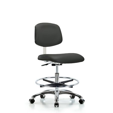 Clean Room Chair Med Ben Chair, Vin, Chrm, CF, Cast, Gry, CL10, 22